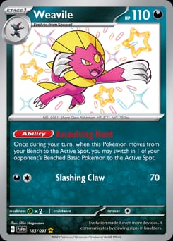 Paldean Fates Weavile #183 card