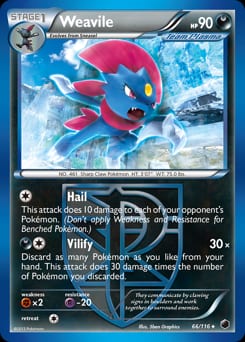 Plasma Freeze Weavile #66 card