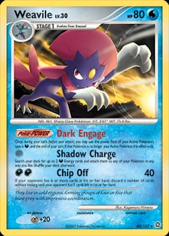 Secret Wonders Weavile #40 card
