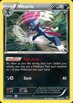 Steam Siege Weavile #61 card