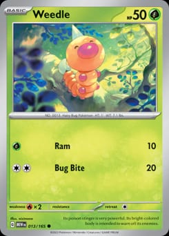 151 Weedle #13 card