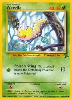 Base Set 2 Weedle #100 card