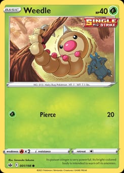Chilling Reign Weedle #1 card