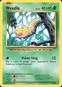 Evolutions Weedle #5 card