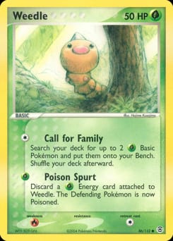 FireRed & LeafGreen Weedle #86 card