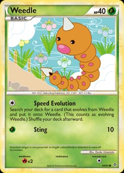 HS—Unleashed Weedle #69 card