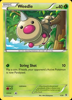 Kalos Starter Set Weedle #1 card