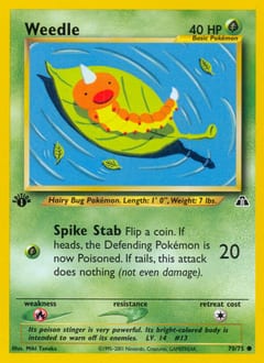 Neo Discovery Weedle #70 card