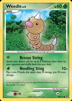 Rising Rivals Weedle #86 card