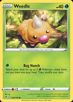 Vivid Voltage Weedle #1 card