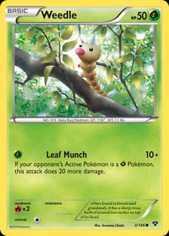 XY Weedle #3 card