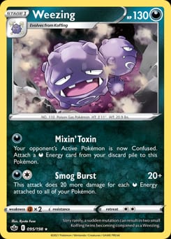 Chilling Reign Weezing #95 card