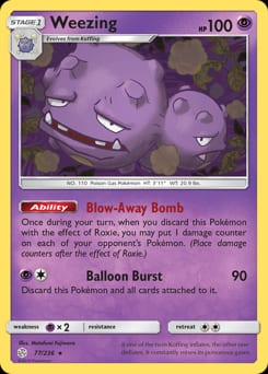 Cosmic Eclipse Weezing #77 card