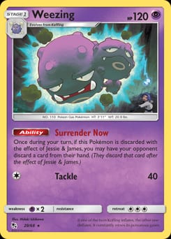 Hidden Fates Weezing #29 card
