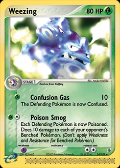 2003 Ruby & Sapphire Weezing #24 card