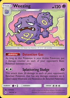 Unbroken Bonds Weezing #74 card
