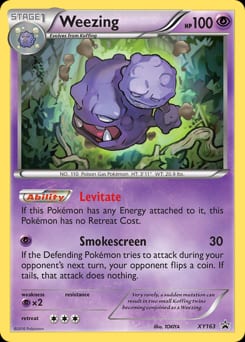 2013 XY Black Star Promos Weezing #XY163 card