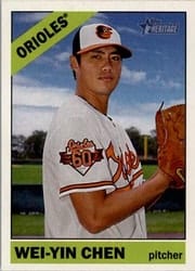 2015 Topps Heritage Base Set Wei-Yin Chen #272 card