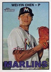 2016 Topps Heritage Base Set Wei-Yin Chen #538 card