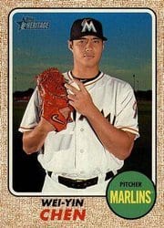2017 Topps Heritage Base Set Wei-Yin Chen #272 card