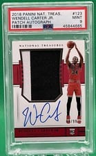 2018 Panini National Treasures Wendell Carter Jr. #123 card