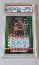 2018 Panini Prizm Mosaic Autographs Wendell Carter Jr. Green #MO-WC card
