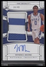 2022 Panini National Treasures Collegiate Wendell Moore Jr. #41 card