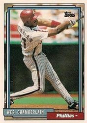1992 Topps Base Set Wes Chamberlain #14 card