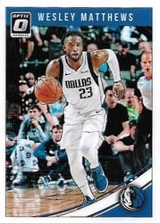 2018-19 Donruss Optic Base Set Wesley Matthews #20 card