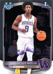 2025-26 Bowman Chrome Prospects Wesley Yates III #BCP-43 card
