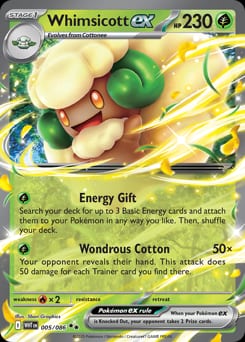 White Flare Whimsicott ex #5 card