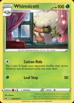 Sword & Shield Whimsicott #6 card
