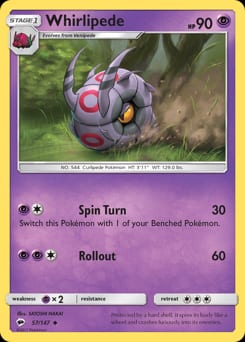 Burning Shadows Whirlipede #57 card
