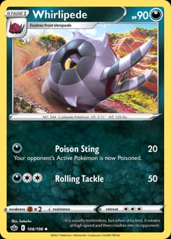 Chilling Reign Whirlipede #106 card