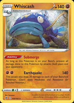 Rebel Clash Whiscash #100 card