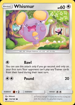 Celestial Storm Whismur #116 card