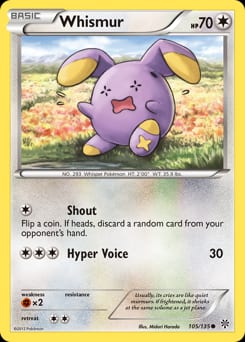 Plasma Storm Whismur #105 card