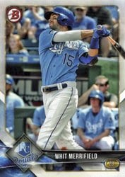 2018 Bowman Base Set Whit Merrifield #98 card