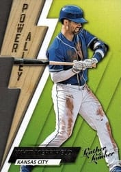 2019 Panini Leather & Lumber Power Alley Whit Merrifield #PA-4 card