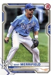 2021 Bowman Base Set Whit Merrifield #1 card