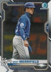 2021 Bowman Chrome Base Set Whit Merrifield #52 card