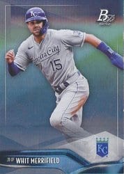 2021 Bowman Platinum Base Set Whit Merrifield #74 card
