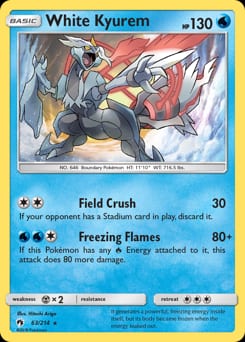 Lost Thunder White Kyurem #63 card