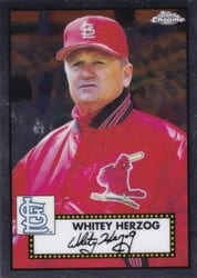 2021 Topps Chrome Platinum Anniversary Base Set Whitey Herzog #641 card