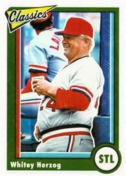 2023 Panini Chronicles Classics Whitey Herzog #9 card