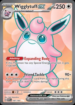 2023 151 Wigglytuff ex #187 card