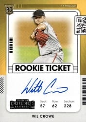 2021 Panini Contenders Base Set Wil Crowe #155 card