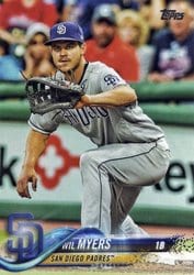 2018 Topps Base Set Wil Myers #102 card