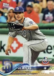 2018 Topps Opening Day Base Set Wil Myers #86 card