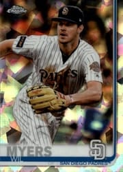 2019 Topps Chrome Sapphire Edition Base Set Wil Myers #485 card